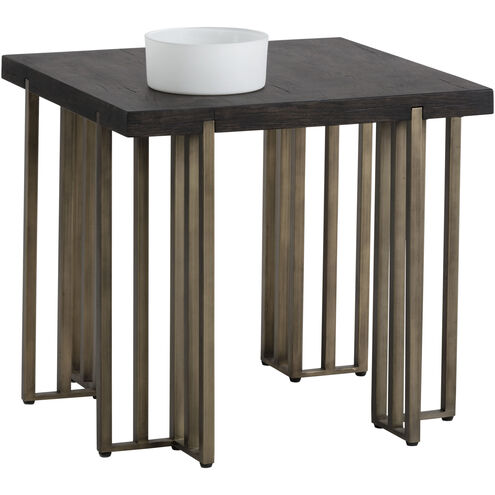 Alto 23.5 X 23.5 inch Espresso / Antique Brass Side Table
